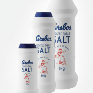 Crebos iodated table salt flask - 500g