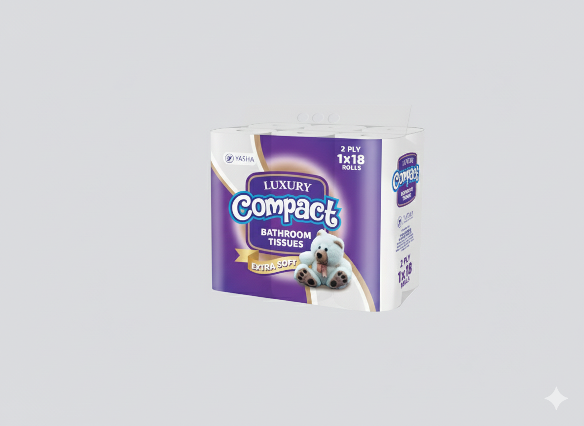 Compact Luxury 2ply  tissue rolls -  18s